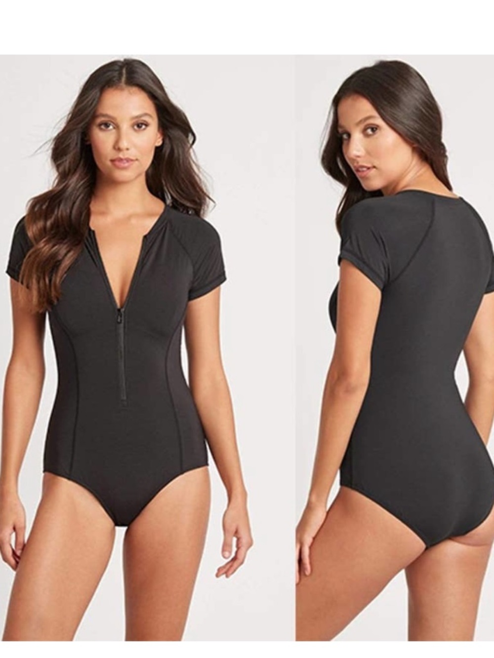 Sea Level Essentials Black Short Sleeve Multifit One Piece Size 8‎